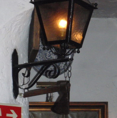 Axe on a Lamp Post.